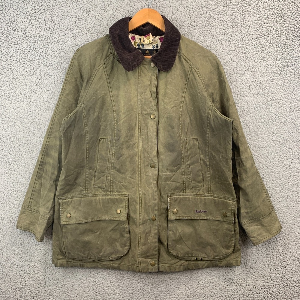 Barbour Vintage Waxed BEADNELL Women's Jacket Size UK14/US10 Chore Barn Jacket